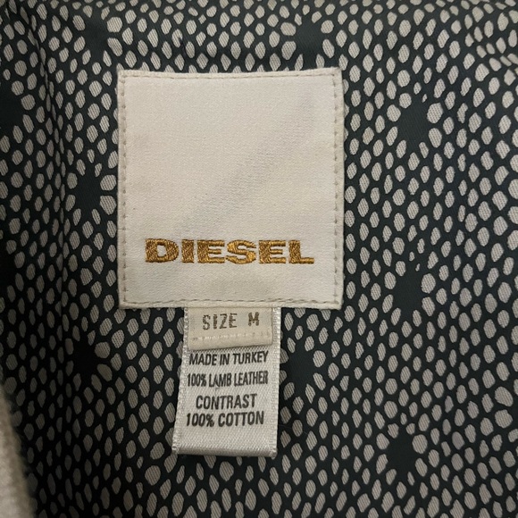 Diesel V-Neck Lambskin Leather Jacket - Picture 4 of 13